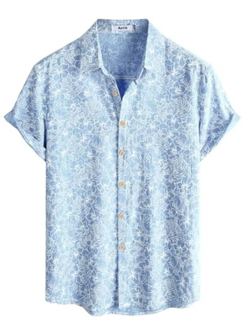 Men's Hawaiian Shirt Short Sleeve Button Down Cotton Floral Shirts